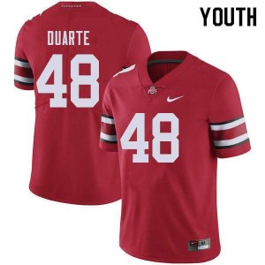 Youth Ohio State Buckeyes #48 Tate Duarte Red Nike NCAA College Football Jersey New Style NQX7044SV